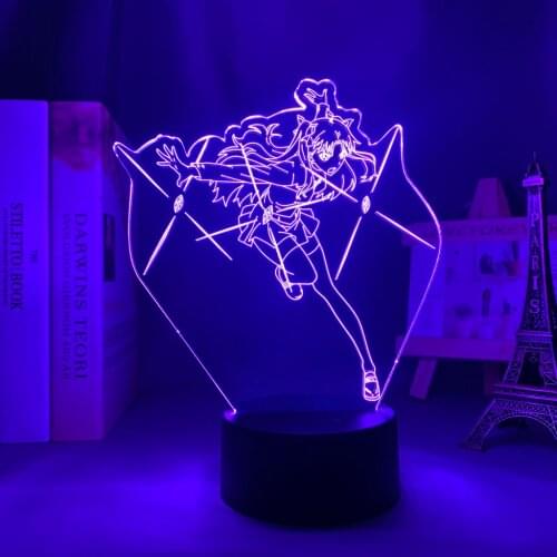 3d Light Anime Fate Stay Night Rin Tohsaka lamp for Kids Room Decor Birthday Gift Manga Fate Stay Night Light Rin Tohsaka