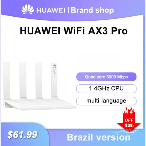 EU Version Huawei WiFi Router AX3 Quad-core WiFi 6+ Up To 3000Mbps 2.4GHz 5GHz Dual-Band Gigabit Rate WIFI Wireless Router