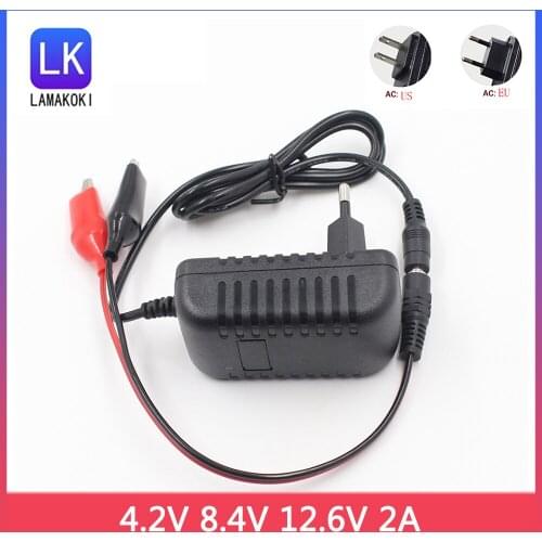 12.6V 8.4V 4.2V 2A Intelligence Charger for 1 2 3 Series Lithium Li-ion Polymer Battery Pack Good Quality 5.5*2.5 MM