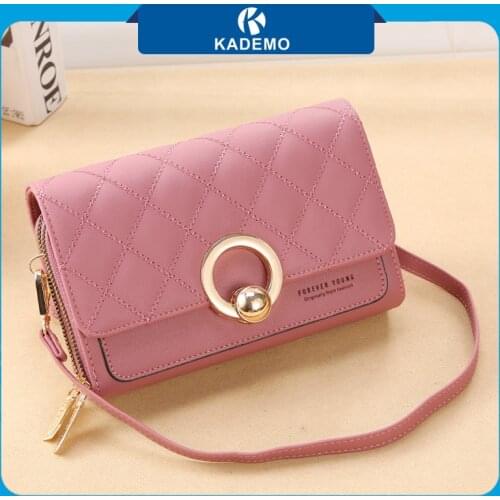 KADEMO Womens Bag Shoulder Bags for Women Fashion Luxury Small Square PU Leather Woman Crossbody Bags Wallet Purse Handbag