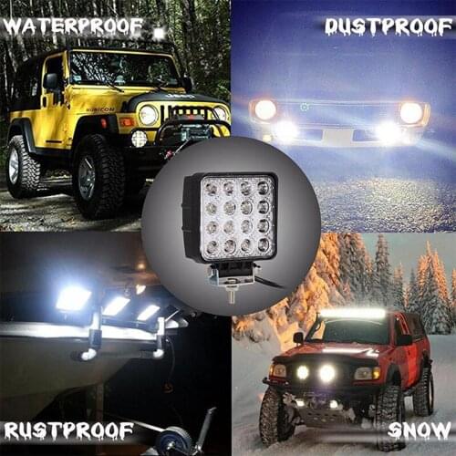 1pc 4inch 48W Led spot Light 12V Spot Flood LED Light Bar LED Light Car 4WD Truck Tractor Boat Trailer LED Work Light