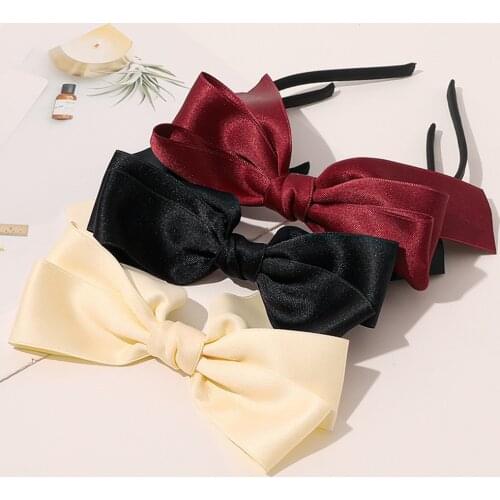 1PC Fashion Girls Headband For Woman Hair Hoop Cloth Big Bow Knot Hairband Non-slip Teeth Headwear Turban Hair Accessories Hot