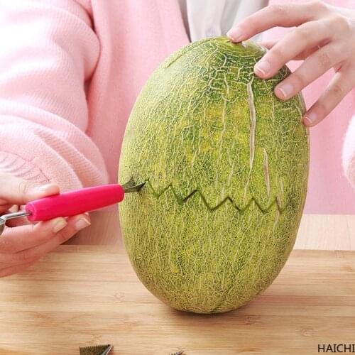 2 In1 Dual-head DIY Fruit Ball Vegetable Carving Knife Water lemon Scoop Melon Digger Ice Cream Platter Spoon Pastry Decor Tool