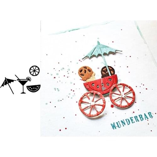 4pcs/set metal cutting dies umbrella drink wheel watermelon cut die mold new 2019 Scrapbook cards making paper craft knife mould
