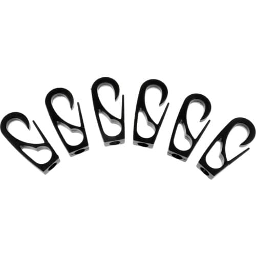 6 Pieces High Strength Nylon 6mm Elastic Shock Cord Rope Clip Hook for Kayak