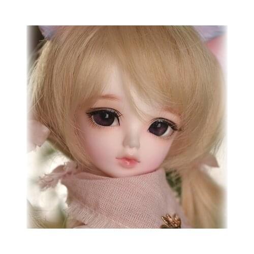 FREE makeup&eyes!Top Quality 1/6 bjd Rru & Lilid baby Girl Doll Removing seam best gifts mini model Human Animal