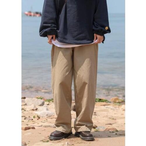 New Japanese Style Ins Fashion Trend Trousers Tooling Straight Wide Leg Pants Student Very Loose Male Casual Pants S-2XL