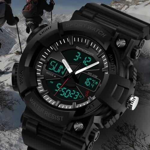 SANDA Men Sports Watches Fashion S Shock Waterproof Military Watches Men LED Electronic Wristwatches Relogio Masculino 2020