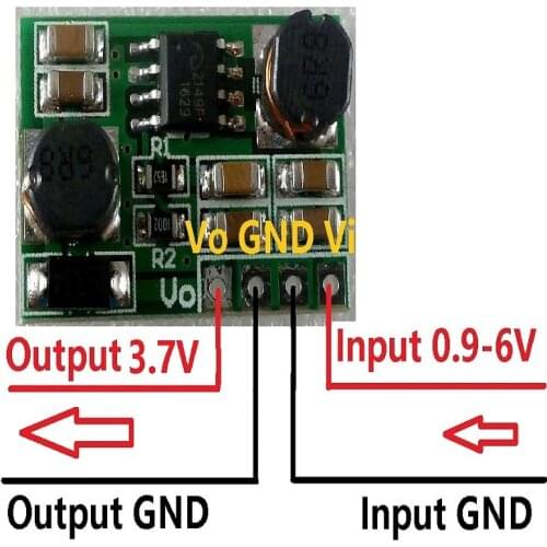 DD0603SA_3V7 2 in 1 0.9-6V to 3.7V Auto Buck-Boost Step-UP&Step-Down DC DC Converter for 18650 Solar battery Toy Power supply