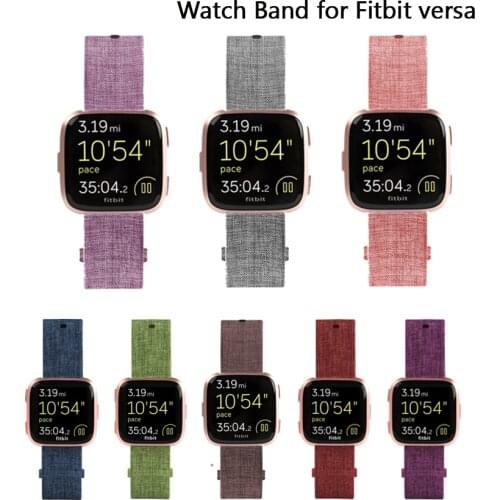 For Fitbit Versa 2 Band Canvas Fabric Replacement Watch Strap Bracelet for Fitbit Versa 1/2 Lite Smart Watchbands Accessories