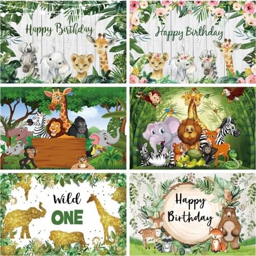 Yeele Jungle Safari Wild One 1st Birthday Baby Shower Newborn Custom Portrait Photographic Backgrounds Photography Backdrops