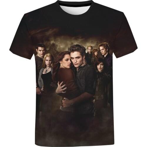 The Twilight Saga 3D T-shirt Hot Movie Harajuku Streetwear Printed T Shirt Men Women Fashion Casual Funny T Shirt Tee Tops