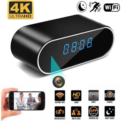 HD 1080P Wifi Clock Camera Mini IP Cam Video Audio DV DVR Recorder Night Vision Motion Detect Home Security P2P Micro Camcorder