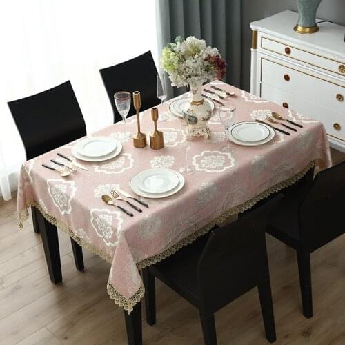 Classical Tablecloth Square Tablecloth Home Dining Table Coffee Table Cover Cloth Jacquard Tassel Tablecloth