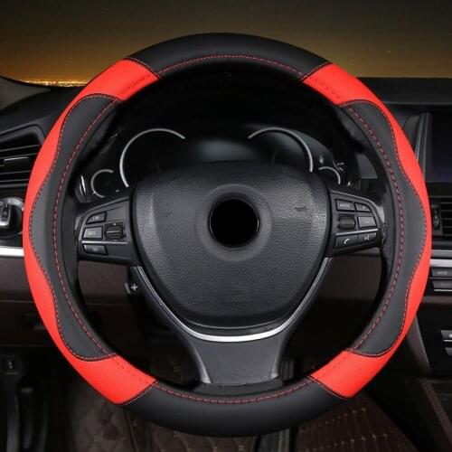 ZHOUSHENGLEE Microfiber Leather Car Steering Wheel Cover For Mitsubishi ASX Outlander Lancer Pajero L200 Mirage Triton Attrage
