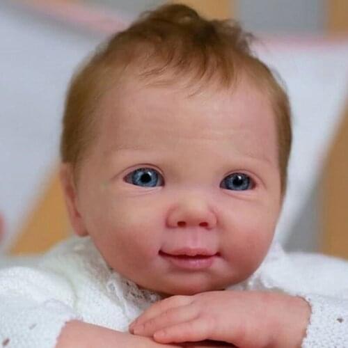 Reborn Baby Doll 21 Inches Lifelike Newborn Baby Fleur Vinyl Unpainted Unfinished Doll Parts DIY Blank Doll Kit