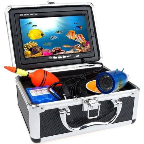 Factory Direct 15M Underwater Fishing Camera For Ice Fishing 1000TVL 7 Inch Monitor 12pcs LEDs Ice Lake Underwater Fish Finder