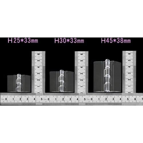 S/H25x33MM;M/H30X33MM;L/H45x38MM Acrylic Hinge perspexTransparent Hinge Plexiglass Hinge organic glass hinge Furniture accessory