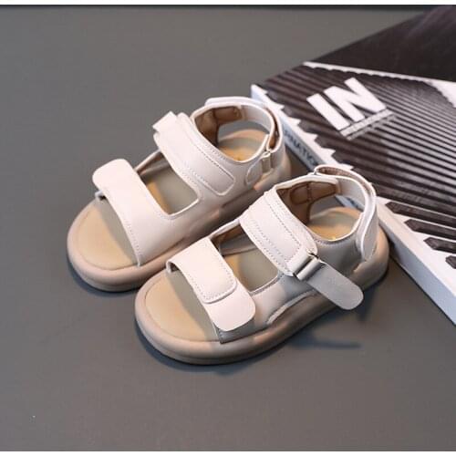2021 New Sandals Childrens Solid Color Casual Baby Shoes Girls and Boys Comfortable Beach Shoes Breathable Student Shoes