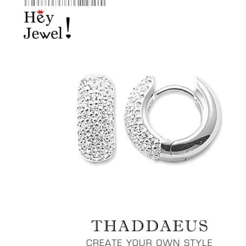 White CZ Creole Hinged Hoop Earrings Pave,Europe Style Glam Fashion Good Jewerly For Women,2018 Gift In 925 Sterling Silver