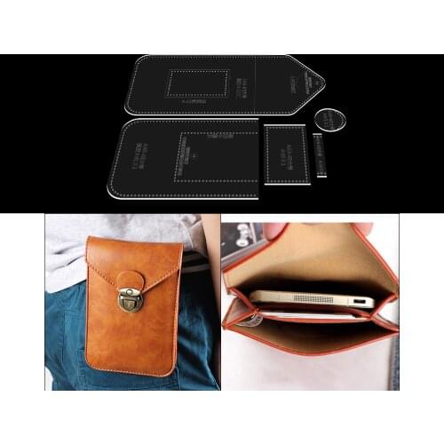 Belt bag Kraft paper template Acrylic Stencil DIY leather sewing pattern template for handbag