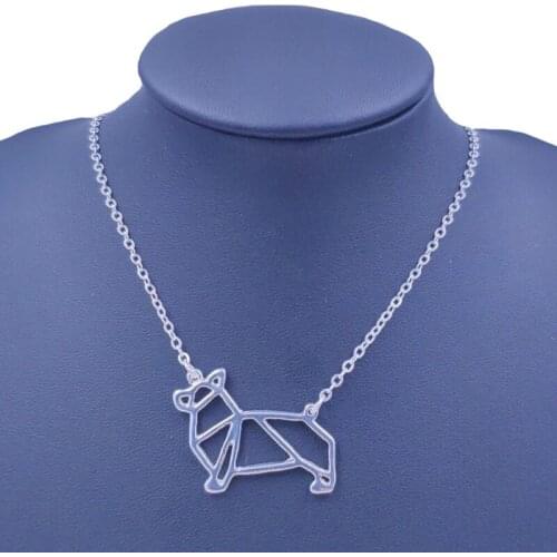 Cute 4 Colors Cartoon Hollow Out Dog Punk Necklace Animal Pendant Beads Gold Silver Plated Jewelry Gift For Women 104