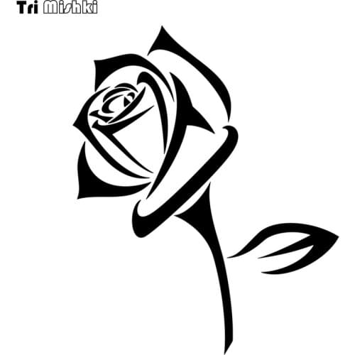 Tri Mishki HZX1043 rose flower car sticker funny Vinyl Decals Motorcycle Accessories Stickers