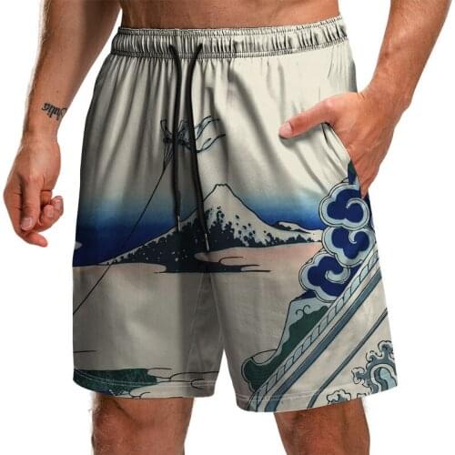 14 Styles Swimming Surf Shorts Men Quick Dry Beach Pants Swim Trunks Summer Landscape Digital Printing Breathable Casual Shorts