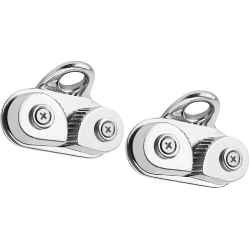 2 Pieces Boat Sailboat Cam Cleat w/ Leading Ring Rope for 3-15mm Line Rope