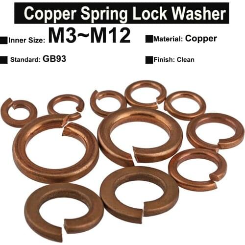 Copper Spring Washer M3 M4 M5 M6 M8 M10 M12 Bronze Spring Gaskets