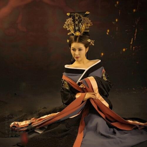 Cang Qiong Zhi Shang Spring Exhibition Empress Gorgeous Tang Suit Hanfu Costume Thematic Photography Costume Hanfu for Women