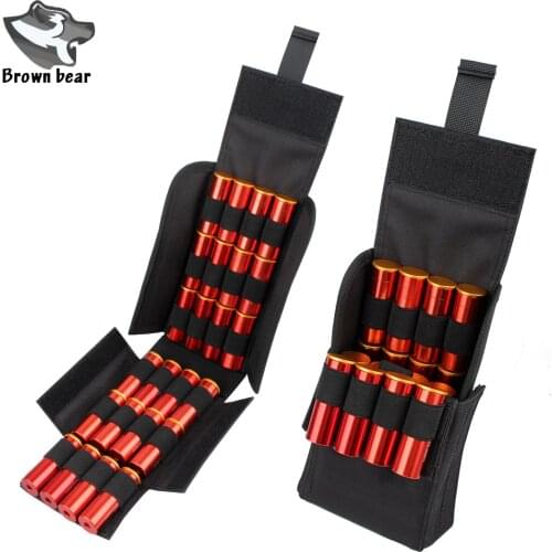 Molle Shotgun Shell Holder Pouch Tactical 25 Rounds Reload Ammo Mag Bag for 12G 20G