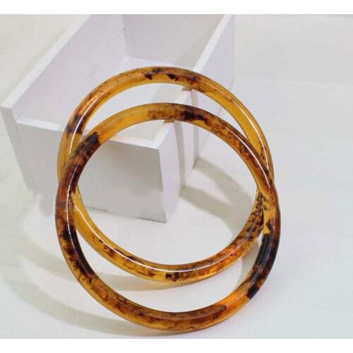 1PC 13cm Home Bag Resin Round Handle Replacement DIY Handbag Accessories Bag Frame Handmade Harajuke Female Bags Straps Rings