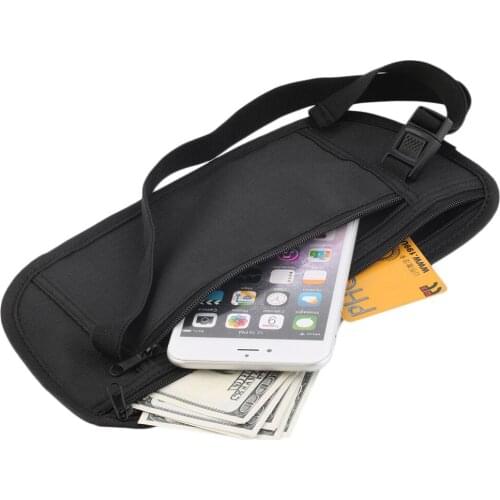 Travel Pouch Hidden Zippered Waist Compact Security Money running / sport Waist Belt Bag free shipping