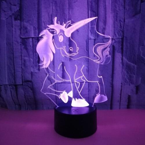 Unicorn 3D Night Light for Kids,7 Color Change Remote Control Timer Kids Bedside Lamp, Kids Room Light as a Gift Ideas Boys Girl