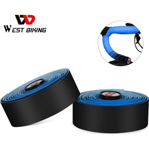 WEST BIKING Professional Road Bicycle Handlebar Tape Anti-slip Soft Bike Handlebar Tape Shock Absorption Cycling Wrap End Plug