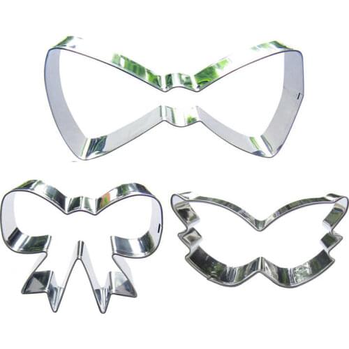 Bow tie, Bowknot, Mask shaped 3 piece biscuit cutting molds, baking tools, cake decorating soft candy tools