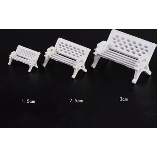 Mini White Chair Doll House DIY Fairy Garden Gnome Moss Terrarium Decor Crafts Bonsai Ornaments