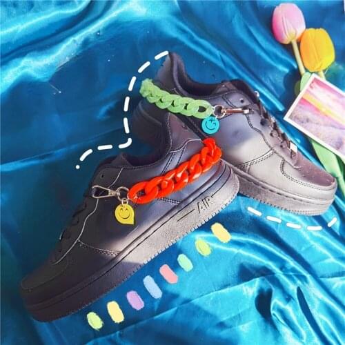 Classic Smiley Face U-shaped Shoes Hanging Chain Jewelry All-match Candy Color Shoe Jewelry
