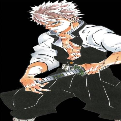 Cosplay Anime Kimetsu no Yaiba Sword Prop Demon Slayer 1:1 Shinazugawa Sanemi Sword Ninja Knife 104cm PU Weapon Halloween Gift