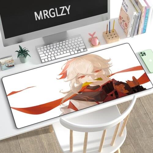 MRGLZY Best Seller Anime Mouse Pad Rug Genshin Impact Kazuha Gamer Large DeskMat Computer Gaming Peripheral Accessories MousePad