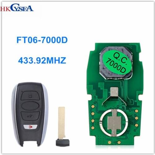 Lonsdor FT06-7000D 3 Buttons Car Remote Smart Key for Subaru 433.92MHz Car Keyless Control Transmitter 8A Board PCB
