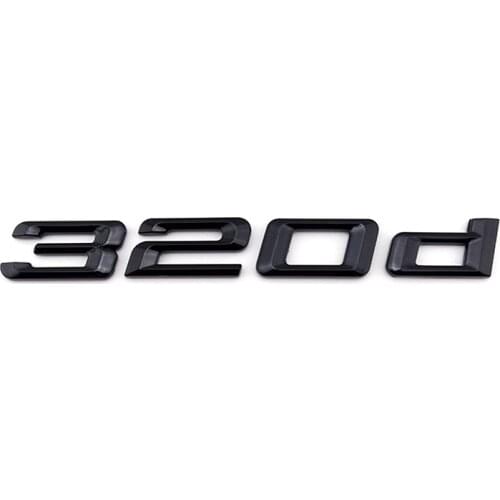 Matte Black 320D Boot Trunk Letter Emblem Badge for B M W 3 SERIES F30 F31 F34