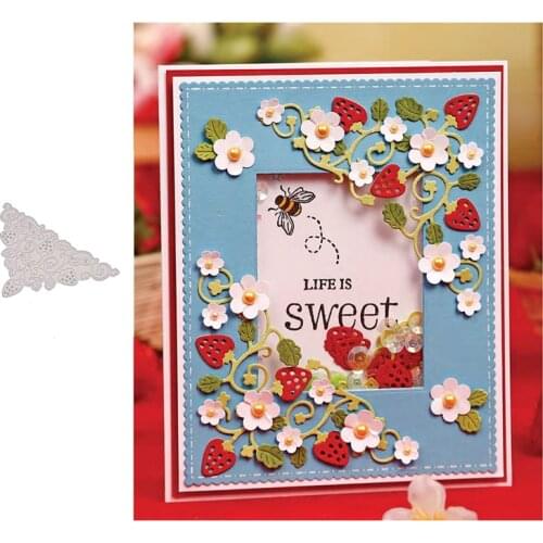 Strawberry Background Metal Cutting Dies for DIY Scrapbooking Crafts Dies Cut Stencils Maker Photo Album Template Handmade Decor