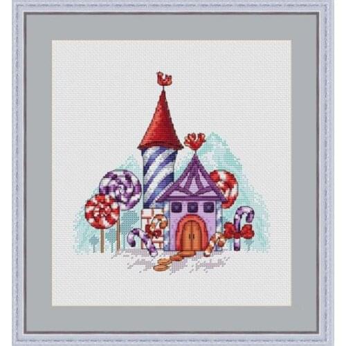 Color house Cross Stitch Kit Packages Counted Cross-Stitching Kits New Pattern NOT PRINTED Cross stich Painting Set