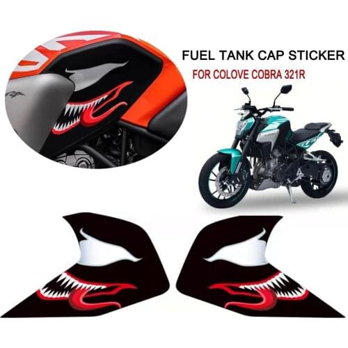 Motorcycle Tank Pad Sticker For Colove Cobra 321R Oil Tank Protector Anti Slip Tank Grip Decals