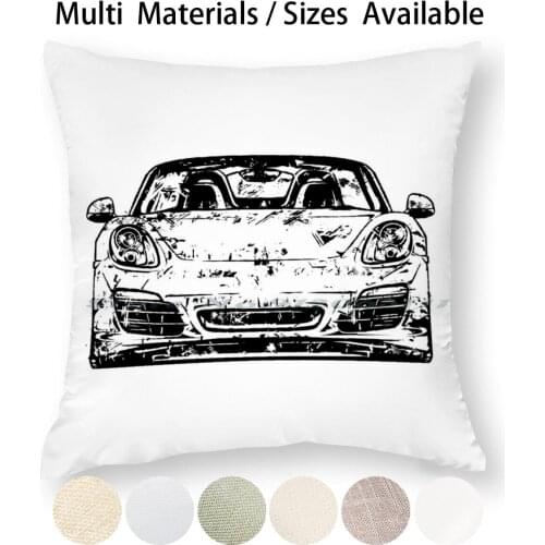981 Boxster Ols Pillow Case Throw Pillow Cover Cotton Linen Flax 981 Enthusiast 981 Lover 981 Tuning Enthusiast Lover Tuning