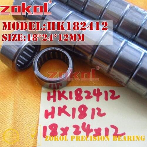 ZOKOL bearing HK182412(HK1812) HK182416(HK1816) HK182420 HK182425 Needle Roller Bearing 18*24*12/16/20/25mm