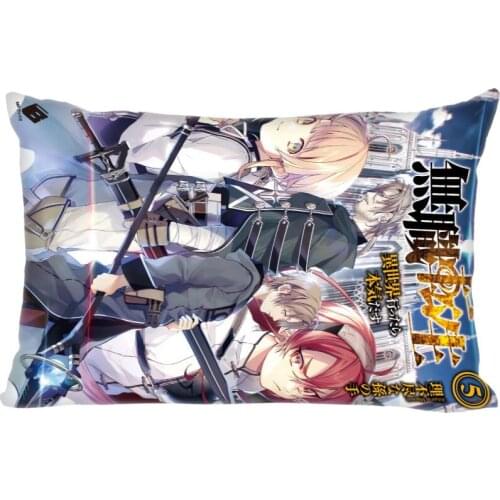 Custom Mushokutensei Double Sided Rectangle Pillowcase With Zipper Home Office Decorative Sofa Pillowcase Cushions Pillow Cover