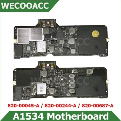 Tested Laptops A1534 Motherboard For Macbook 12" Logic Board 2015 2016 2017 820-00045-A 820-00244-A 820-00687-A